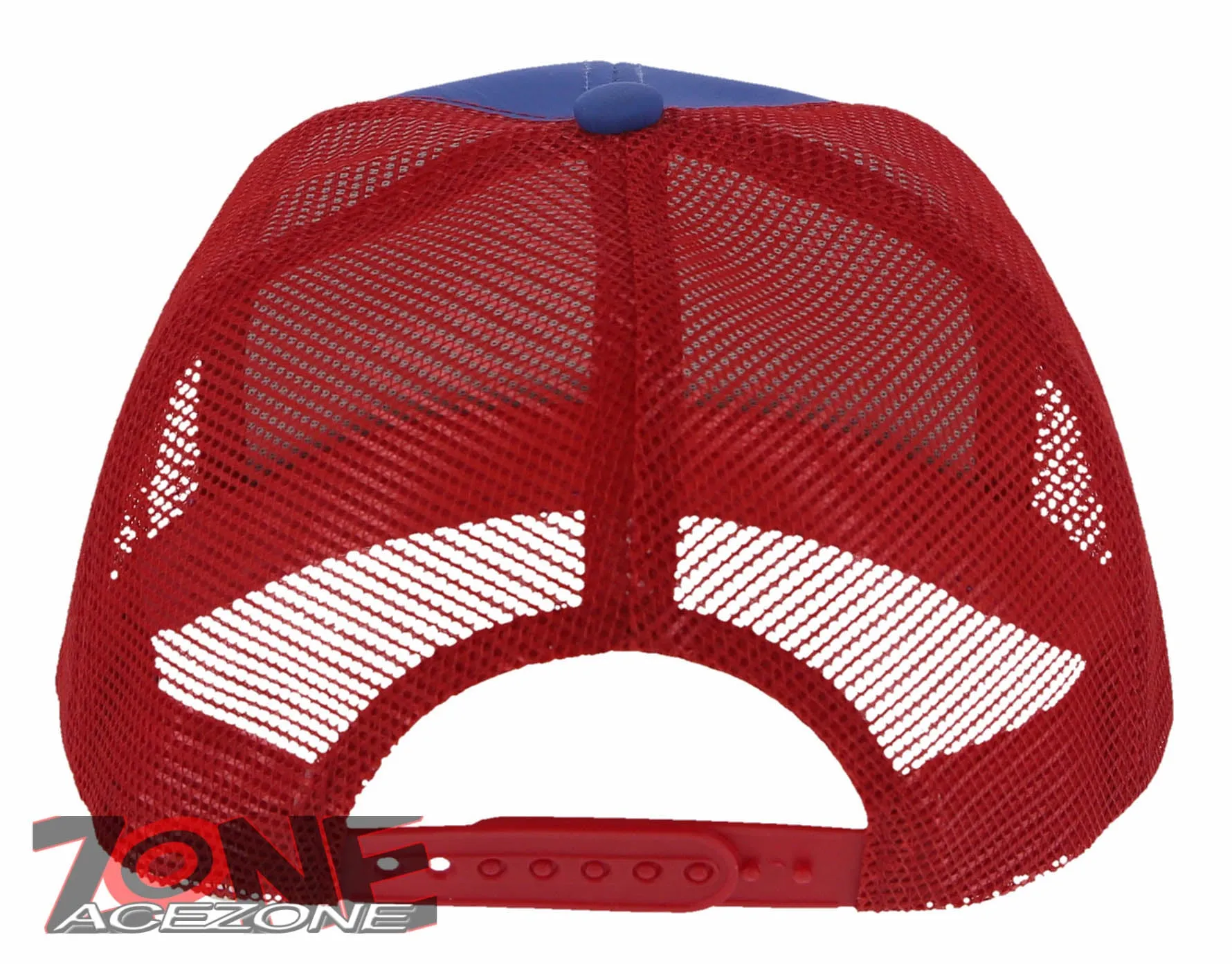 NEW! PUERTO RICO USA FLAG FLAT BILL MESH TRUCKER BASEBALL CAP HAT RED ROYAL BLUE