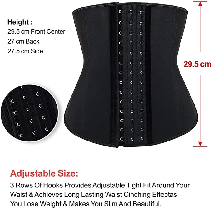 New Yianna Waist Trainer Corset for Women Weight Loss Training Cincher Hourglass Shaper, Black, Sz 3XL!
