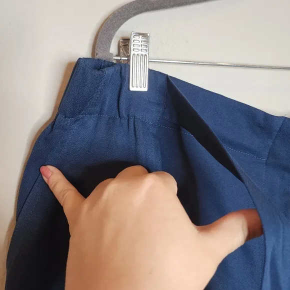 NWT Frye And Co Tie Stretch Waist Blue Rayon Shorts women's size 1X highrise