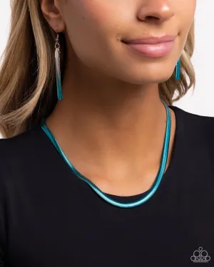 Paparazzi Spray Paint Sass Necklace Blue