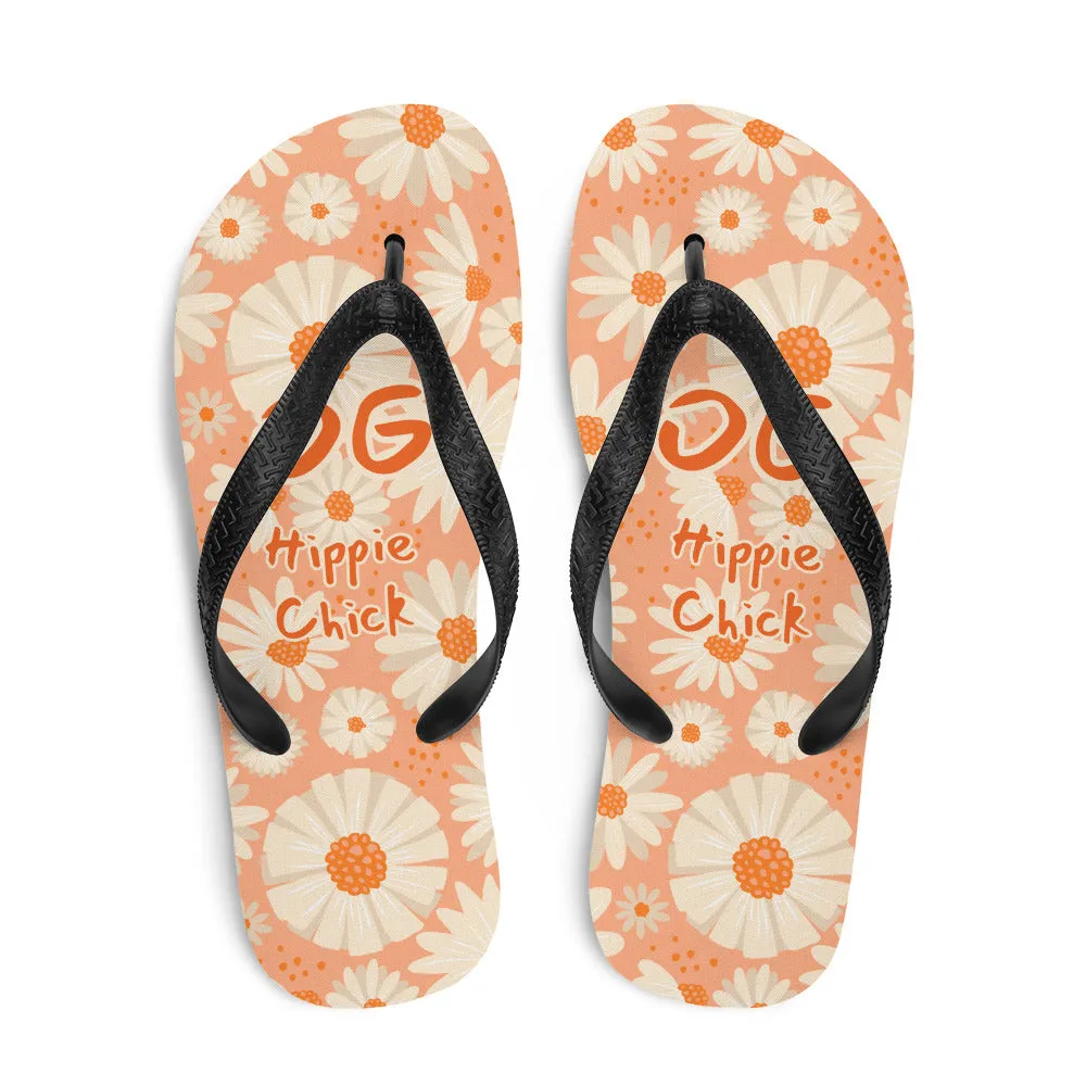Peach Daisies Flip-Flops
