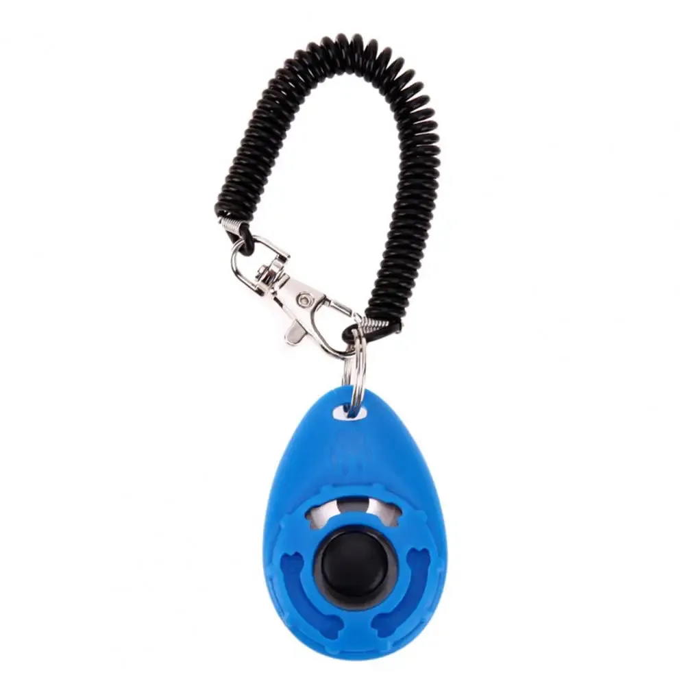 Pet Dog Trainers Oval Shape Elastic ABS Dog Training Clicker For Outdoor Puppy Kitten Cat Training Clicker Trainer Wrist Strap