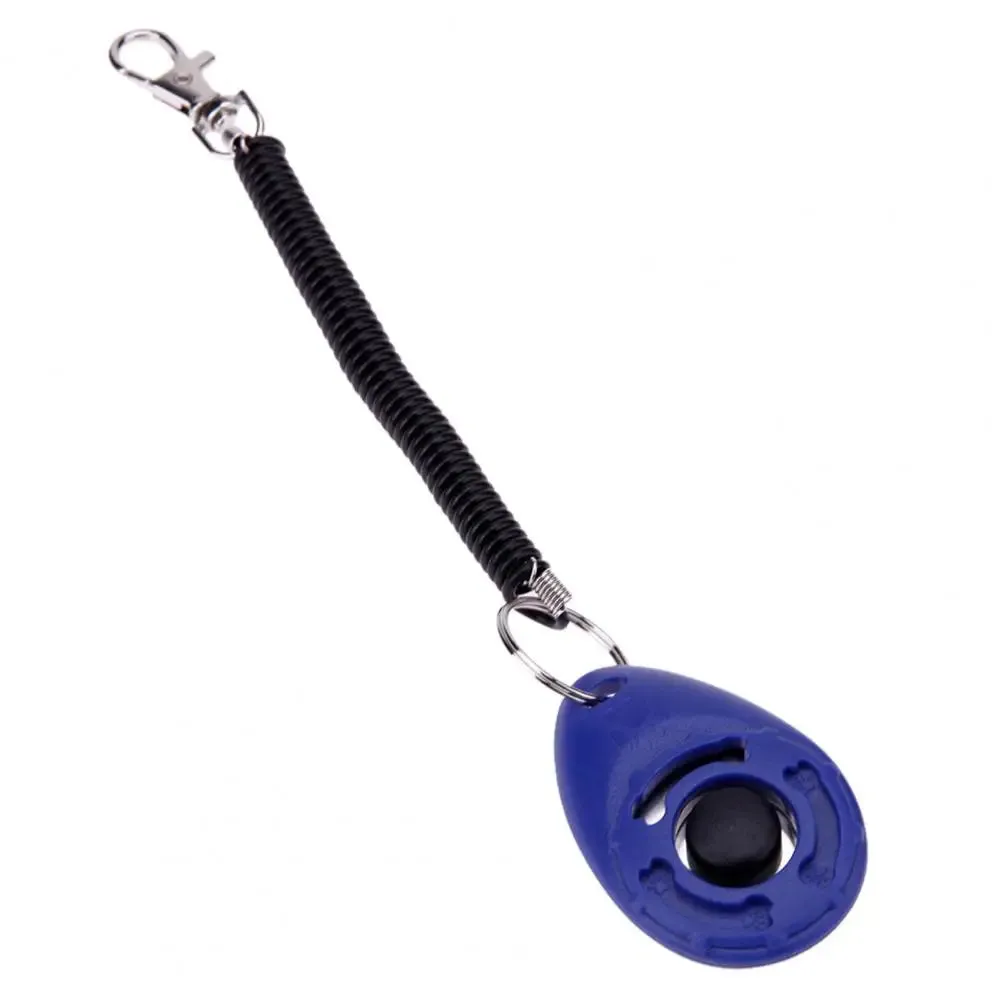 Pet Dog Trainers Oval Shape Elastic ABS Dog Training Clicker For Outdoor Puppy Kitten Cat Training Clicker Trainer Wrist Strap