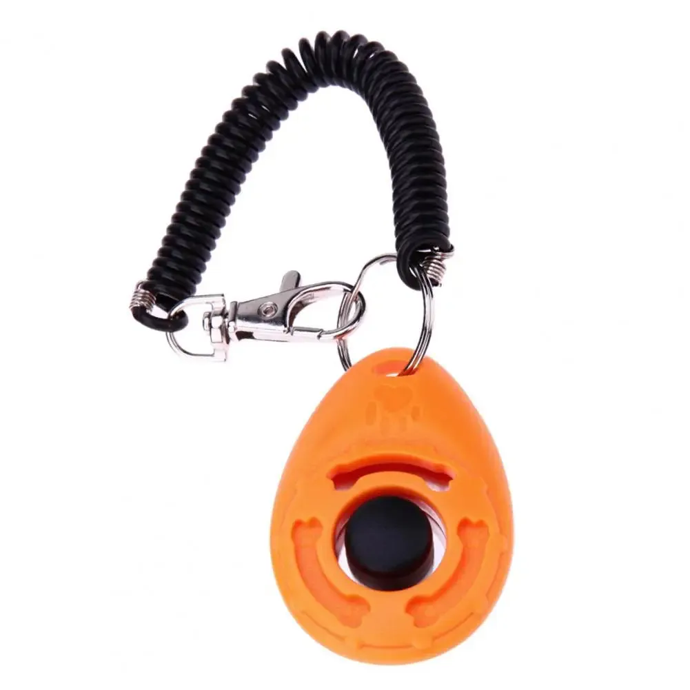 Pet Dog Trainers Oval Shape Elastic ABS Dog Training Clicker For Outdoor Puppy Kitten Cat Training Clicker Trainer Wrist Strap