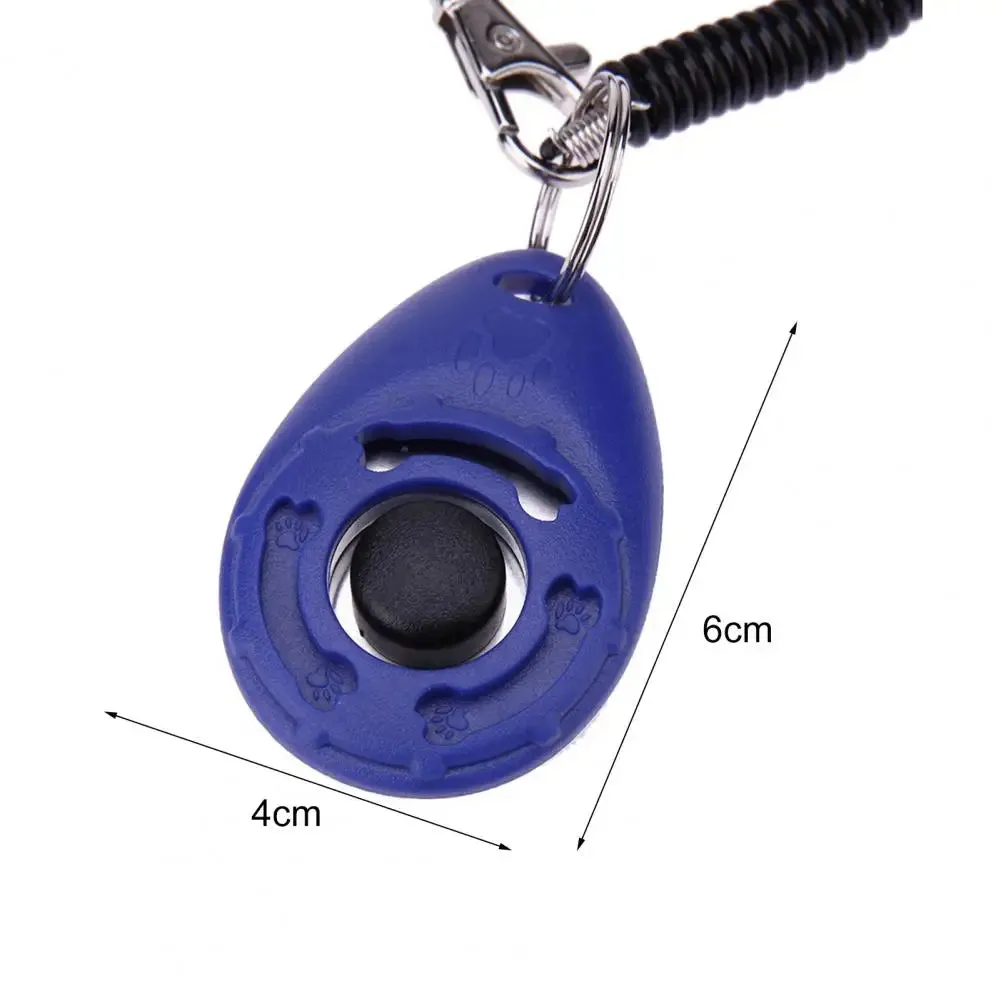Pet Dog Trainers Oval Shape Elastic ABS Dog Training Clicker For Outdoor Puppy Kitten Cat Training Clicker Trainer Wrist Strap