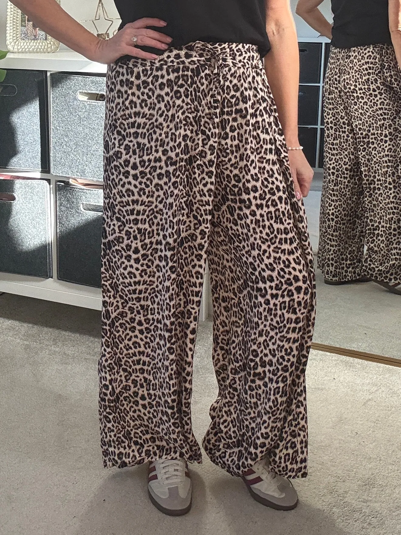 Pink/Orange Swirl Floaty Trousers