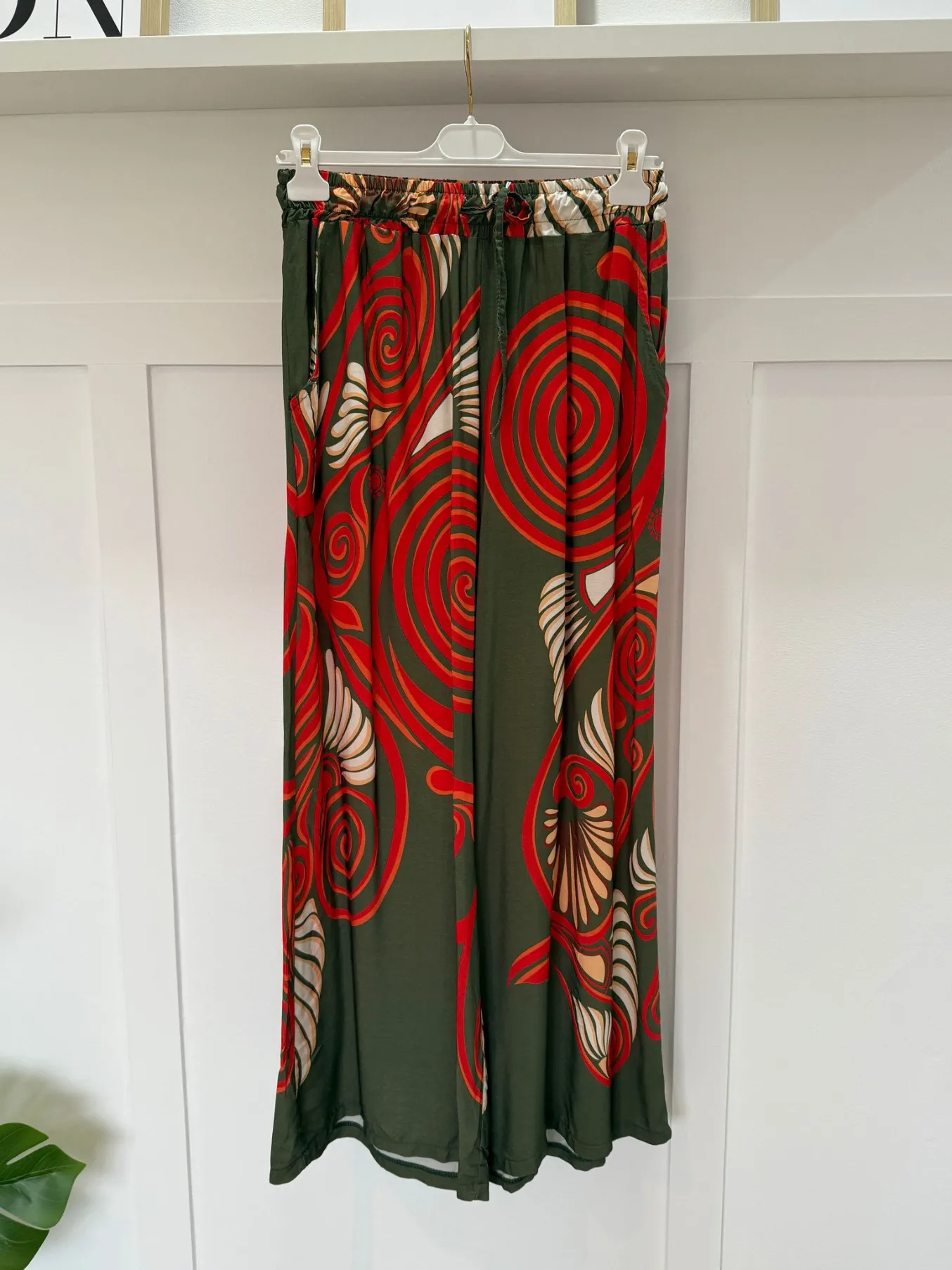 Pink/Orange Swirl Floaty Trousers