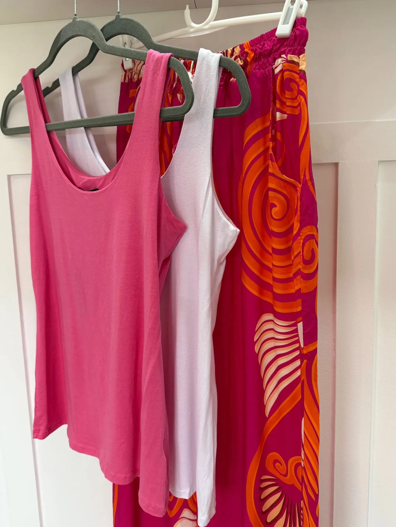 Pink/Orange Swirl Floaty Trousers