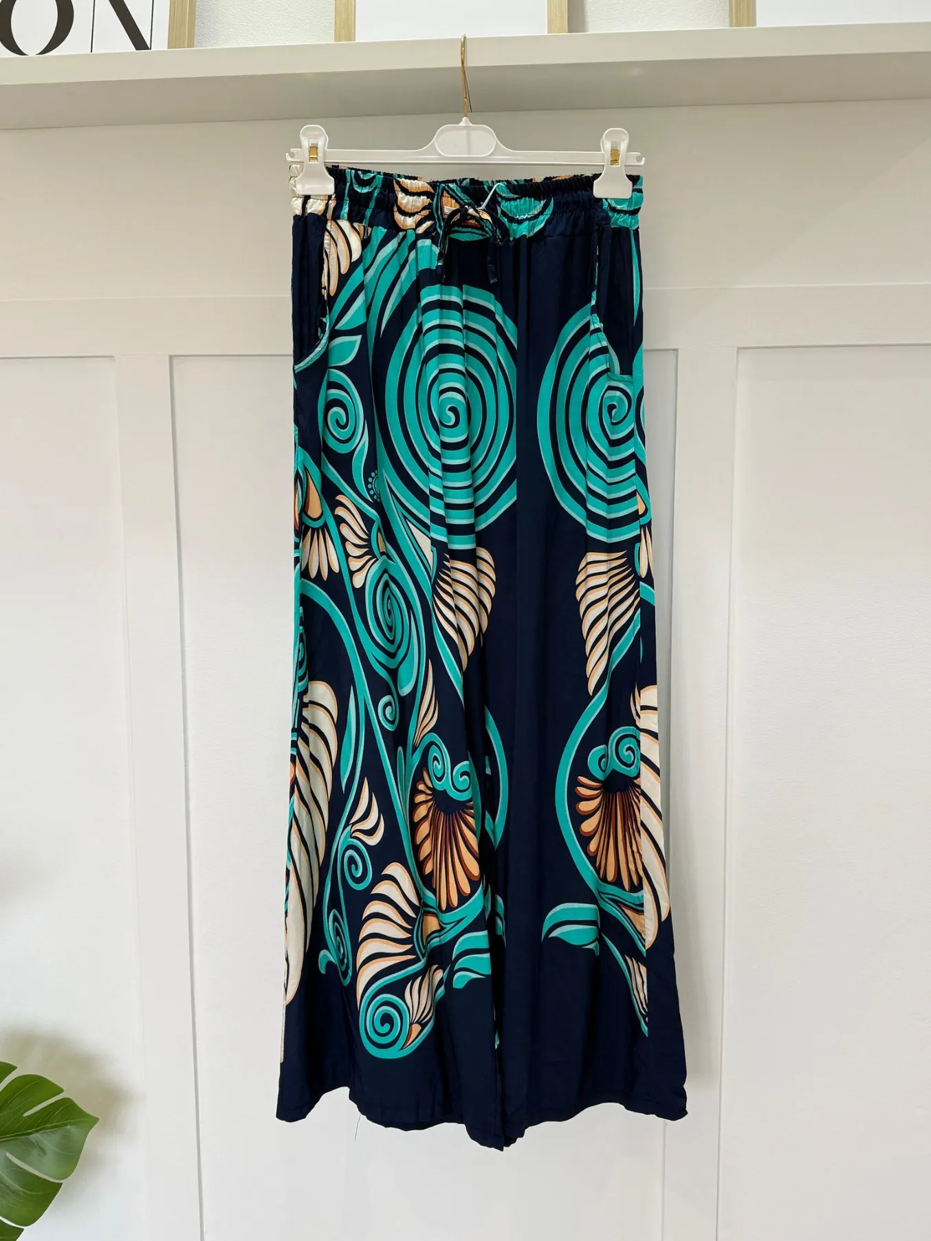 Pink/Orange Swirl Floaty Trousers