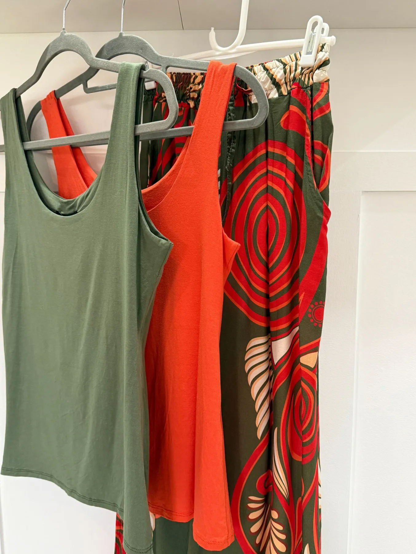 Pink/Orange Swirl Floaty Trousers