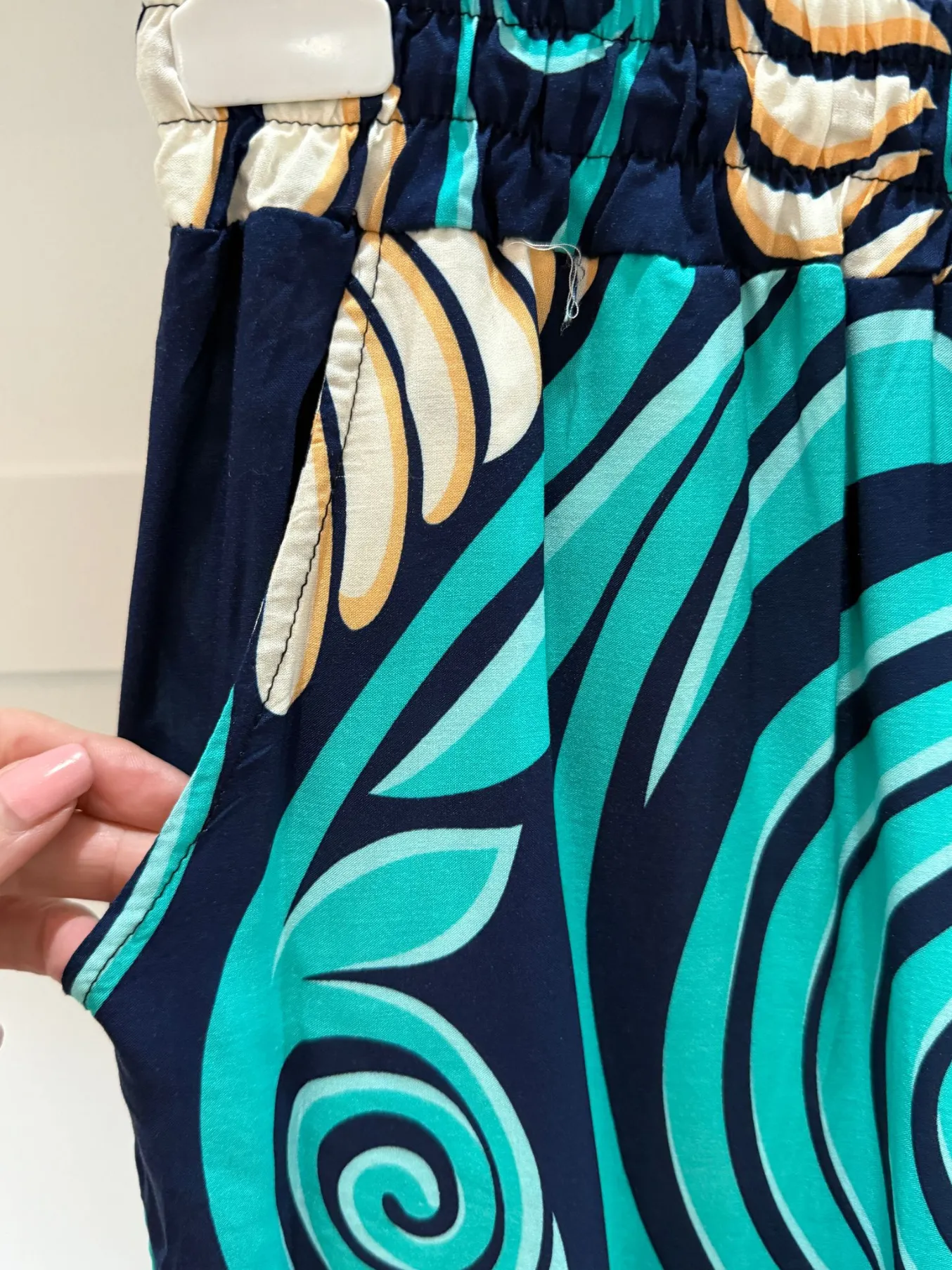 Pink/Orange Swirl Floaty Trousers