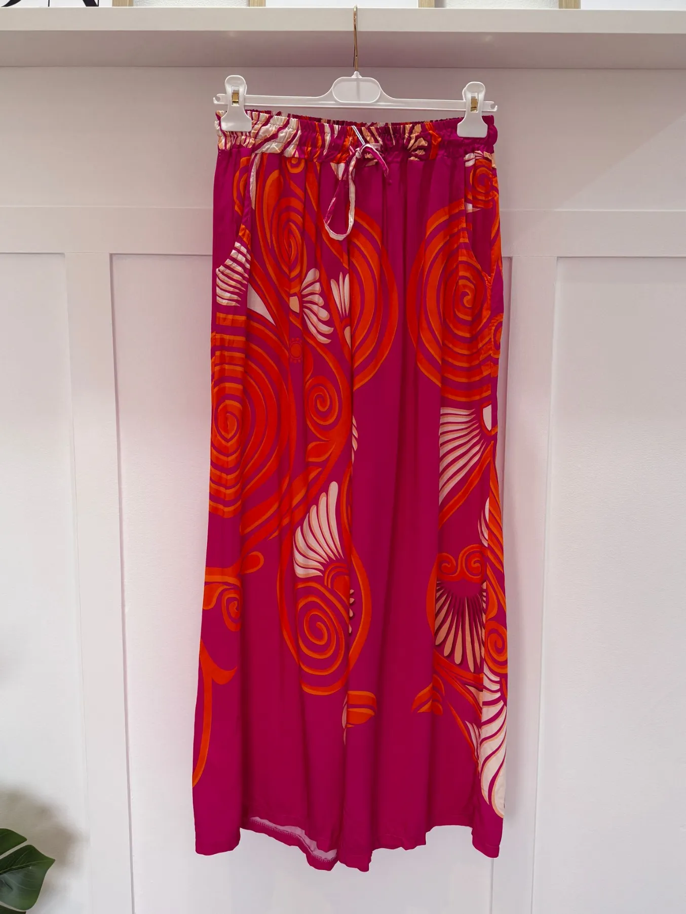 Pink/Orange Swirl Floaty Trousers