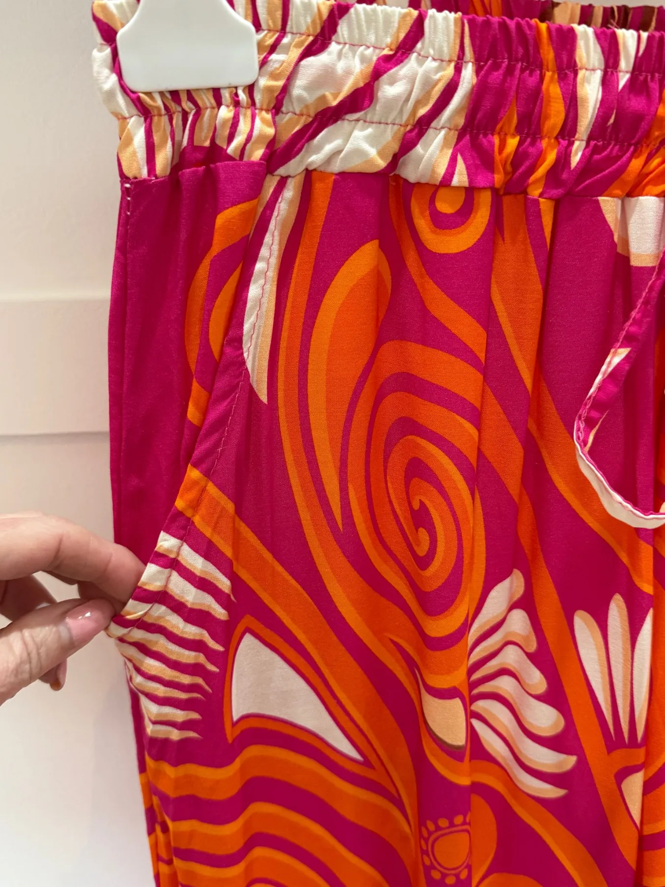 Pink/Orange Swirl Floaty Trousers