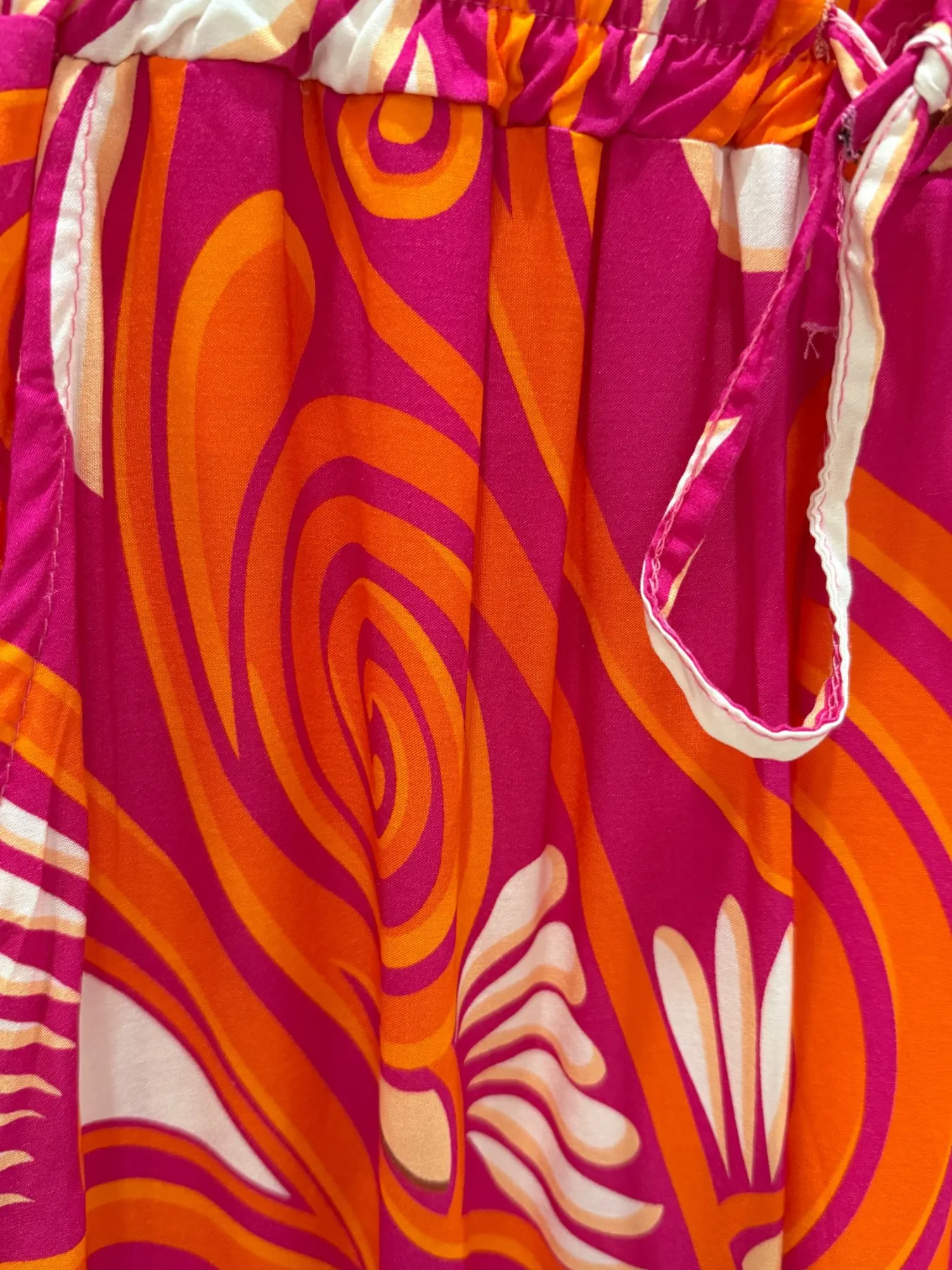 Pink/Orange Swirl Floaty Trousers