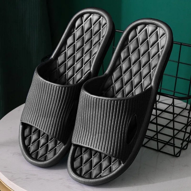 Plain Patterned Flip Flops Slippers