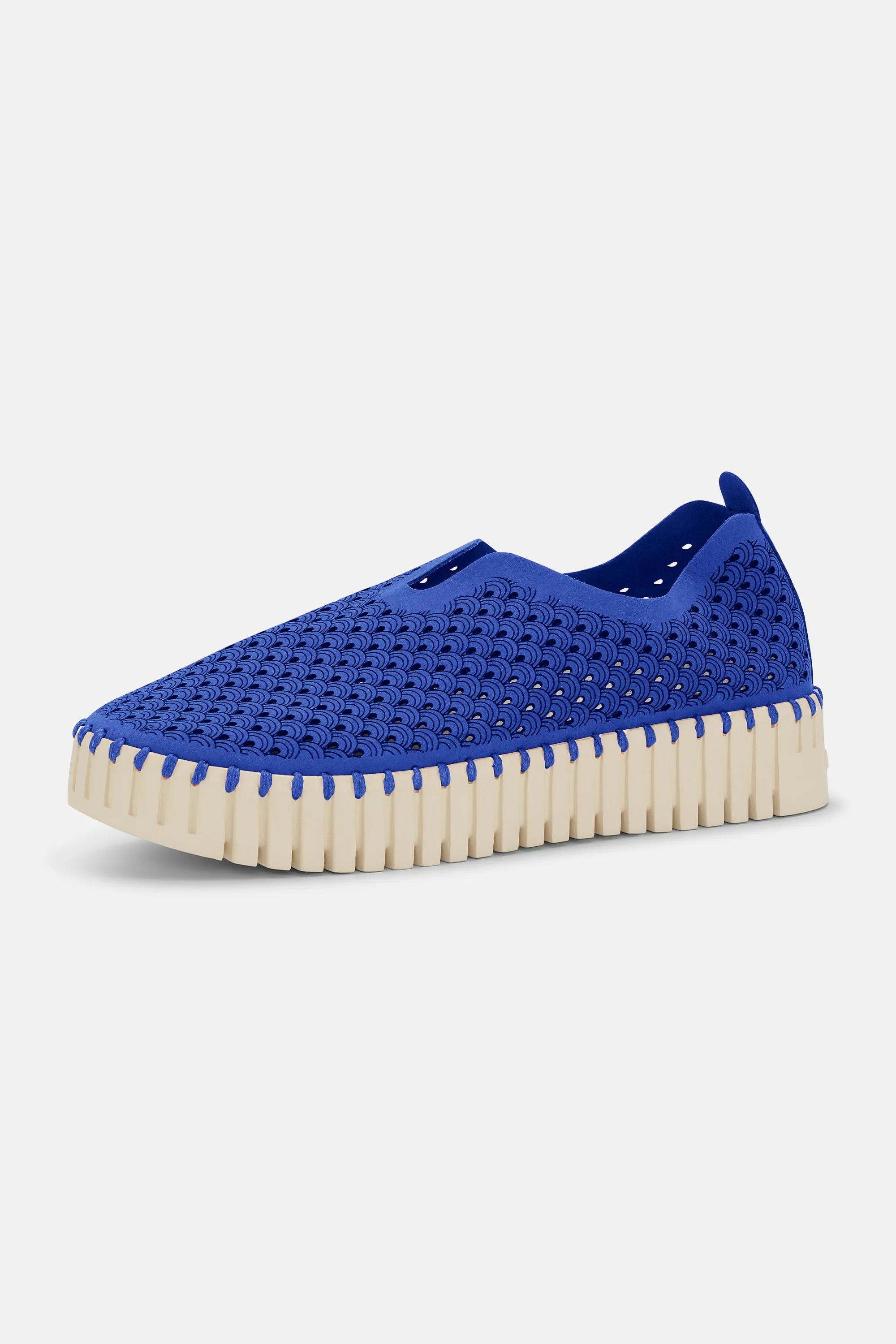 Platform Tulip Skor - Blue Web
