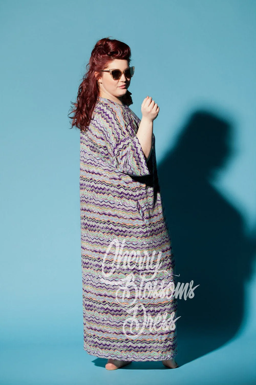 Plus Size Maxi Dress, Kaftan Dress, Pattern Dress, Boho Dress, Beach Dress, Plus Size Clothing, Pocket Dress, Loose Dress, Oversize Dress
