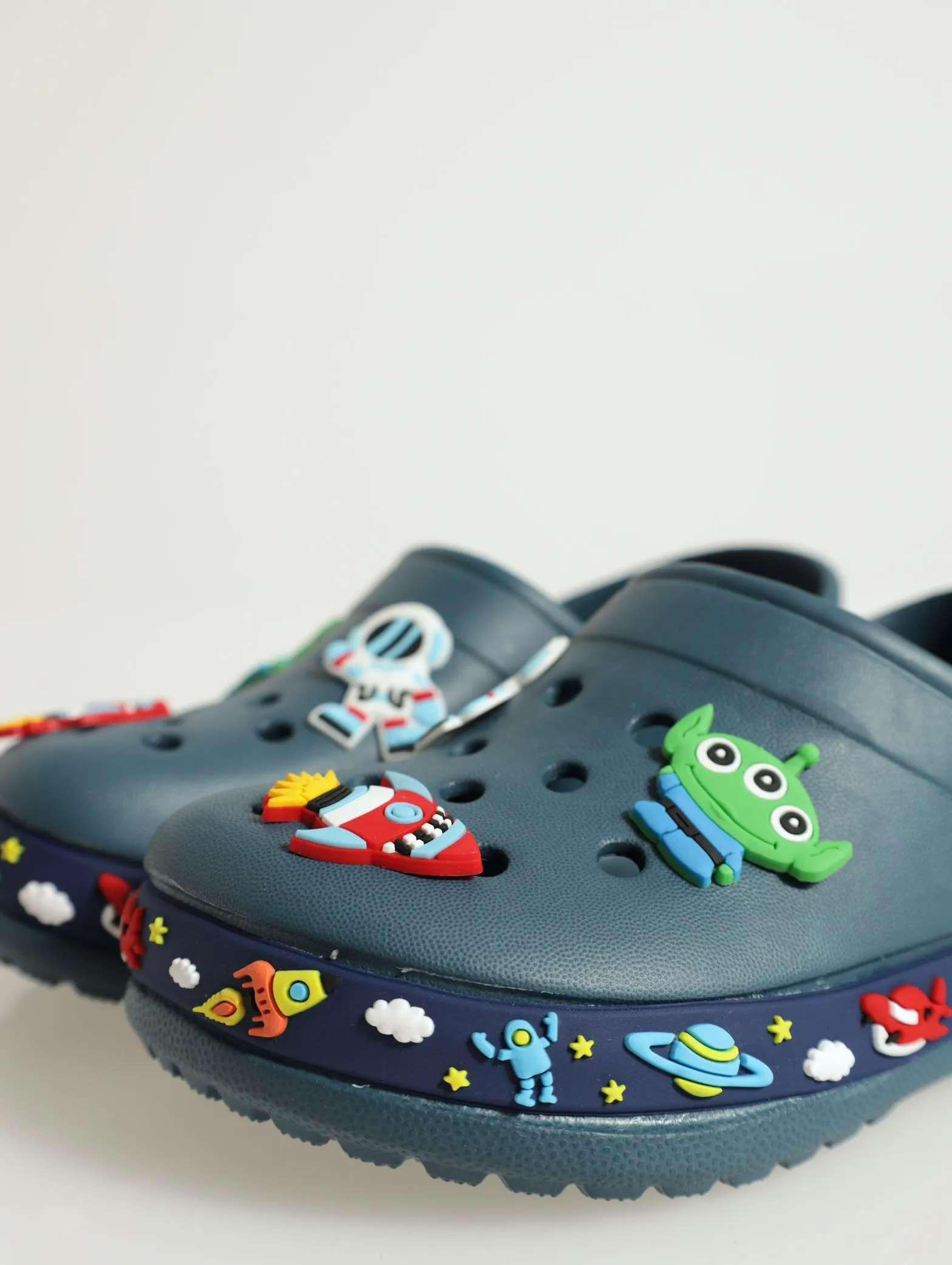 Pre-Boys Rubber Strip Clog - Blue