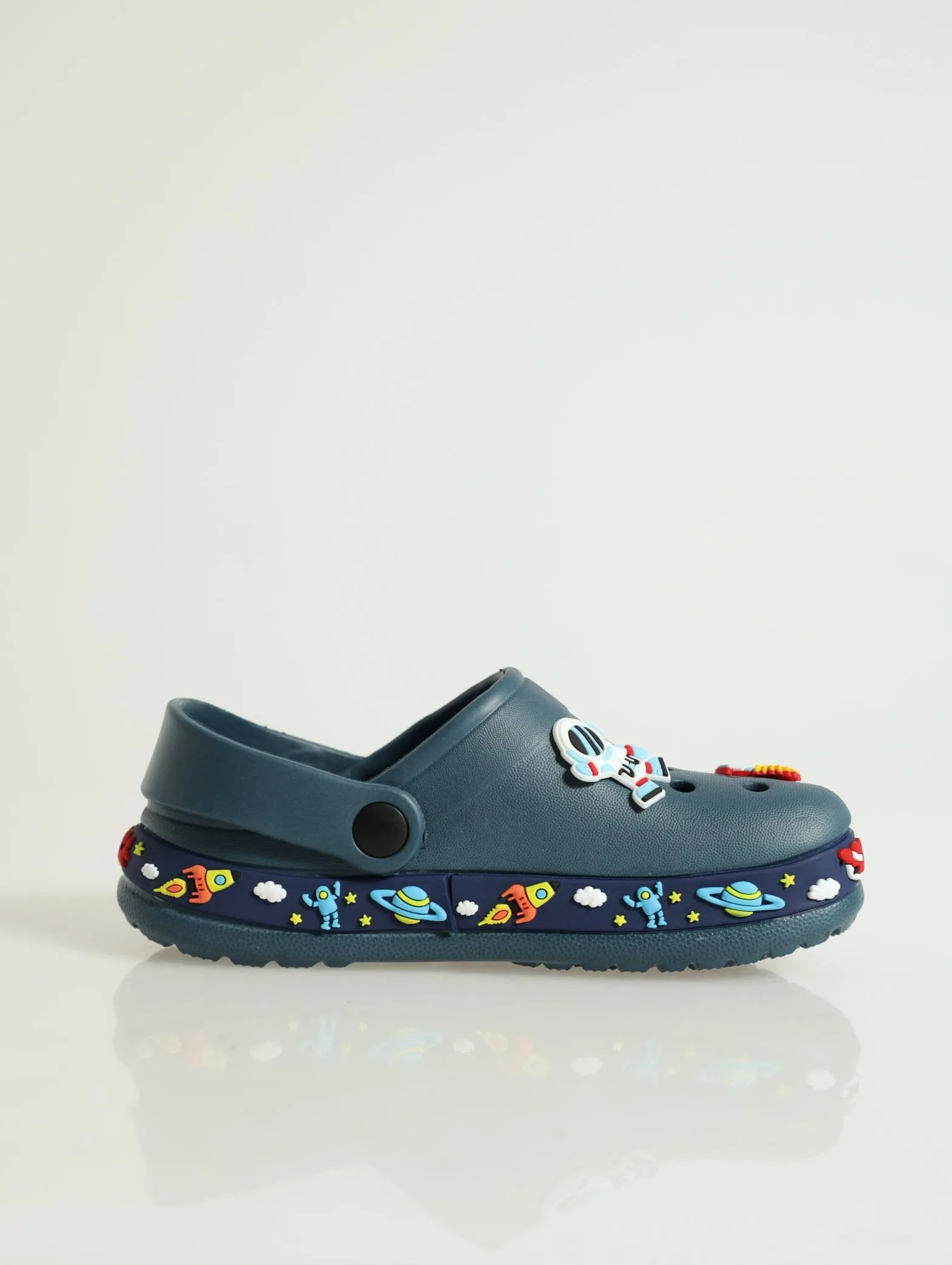 Pre-Boys Rubber Strip Clog - Blue