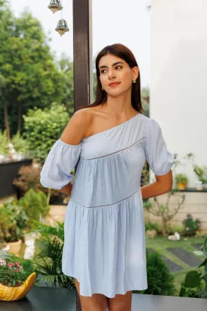 Pretty summers - blue mini dress