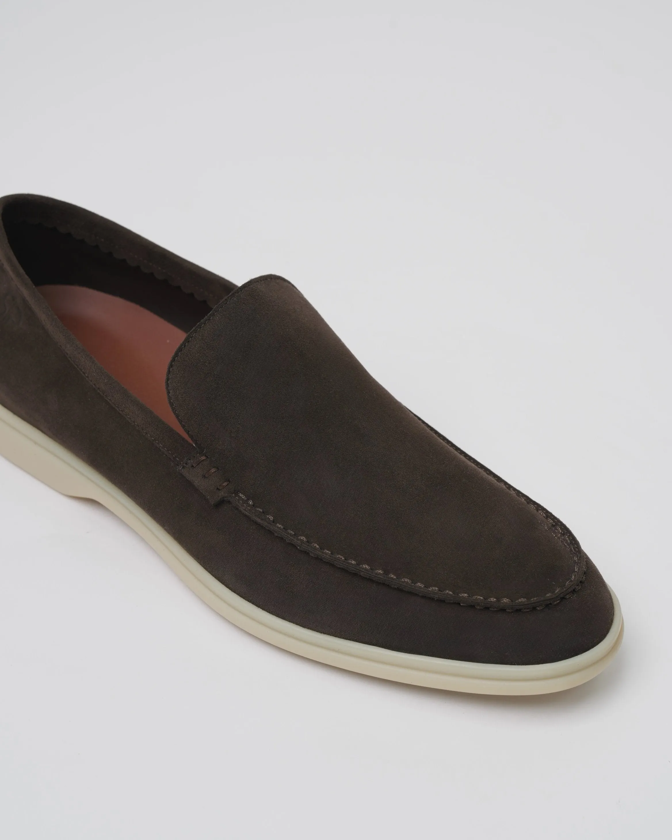 PSM092S LOAFER SUEDE DARK BROWN