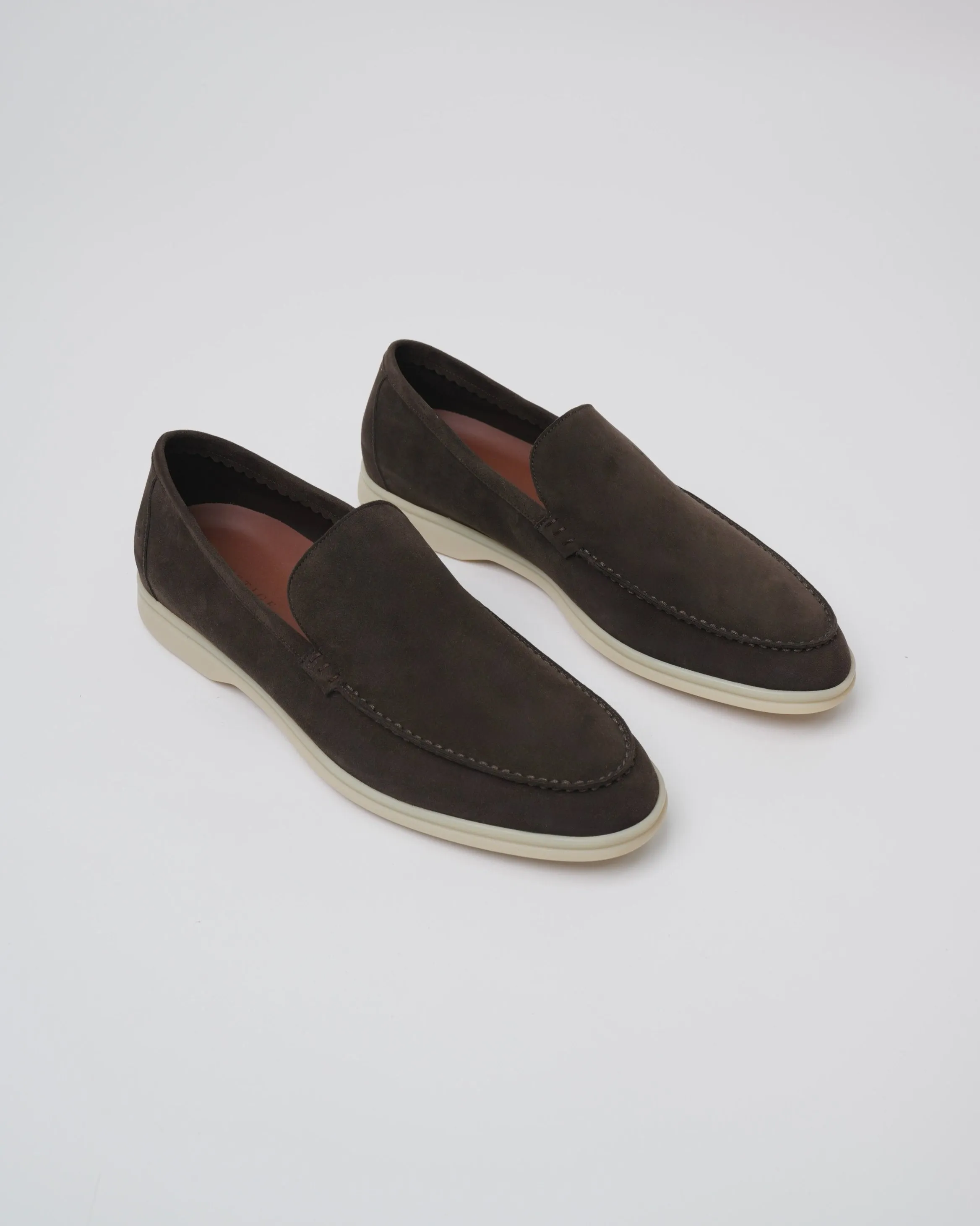 PSM092S LOAFER SUEDE DARK BROWN