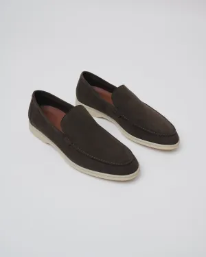 PSM092S LOAFER SUEDE DARK BROWN