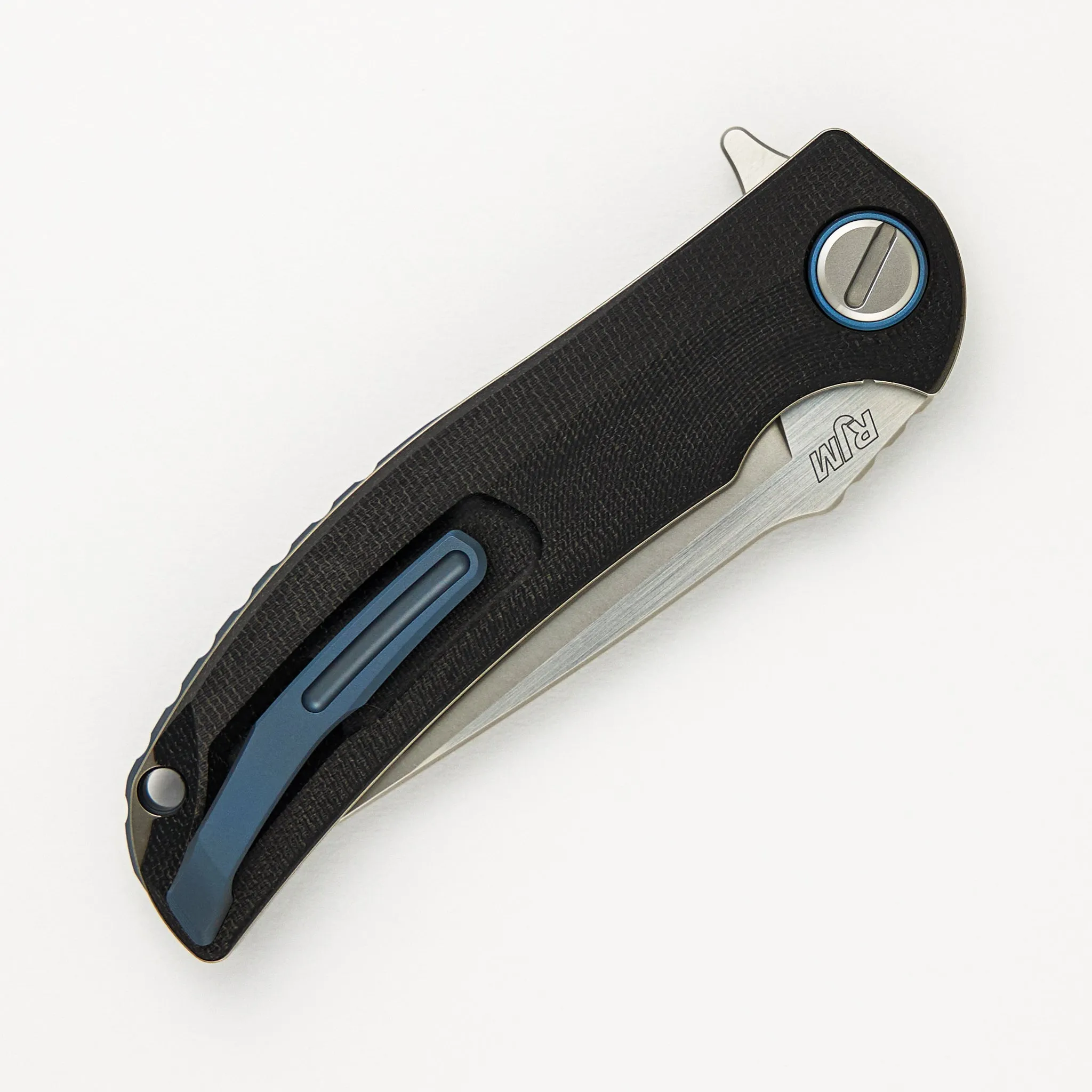 "Limited Edition" Soft Overkill - M398 Blade - Black Canvas Micarta Handle - RBS (RJ Martin Design)