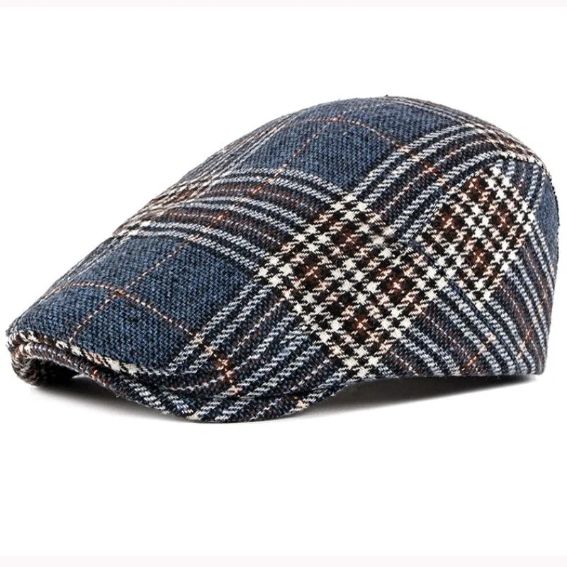 "Scholes" Tartan Cotton Flat Cap