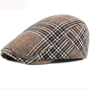 "Scholes" Tartan Cotton Flat Cap