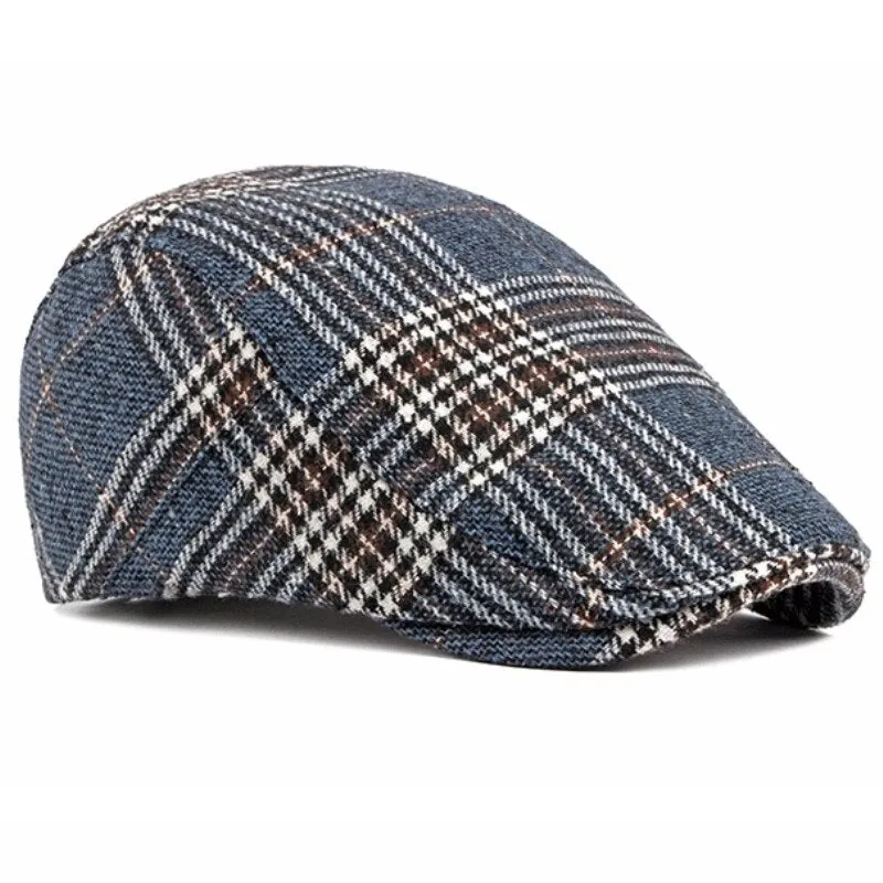 "Scholes" Tartan Cotton Flat Cap