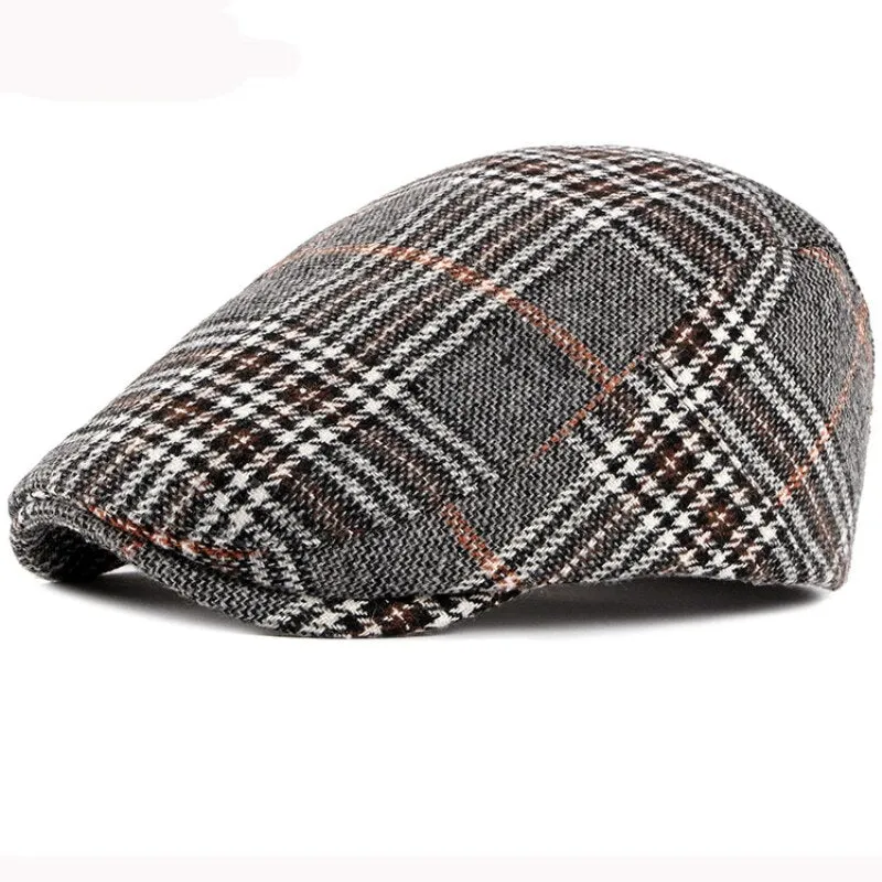 "Scholes" Tartan Cotton Flat Cap