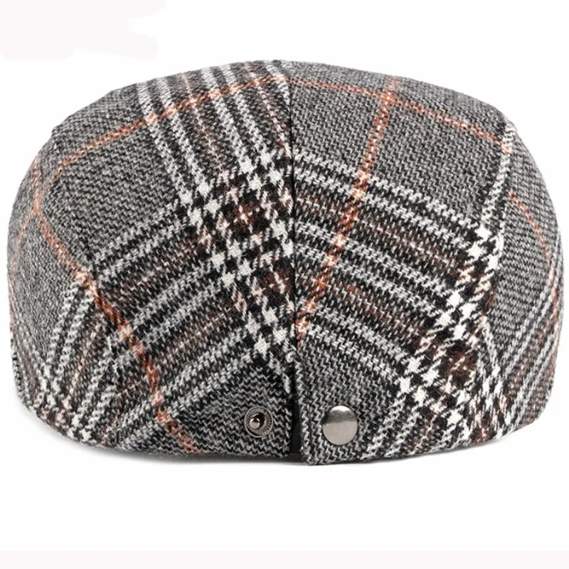 "Scholes" Tartan Cotton Flat Cap