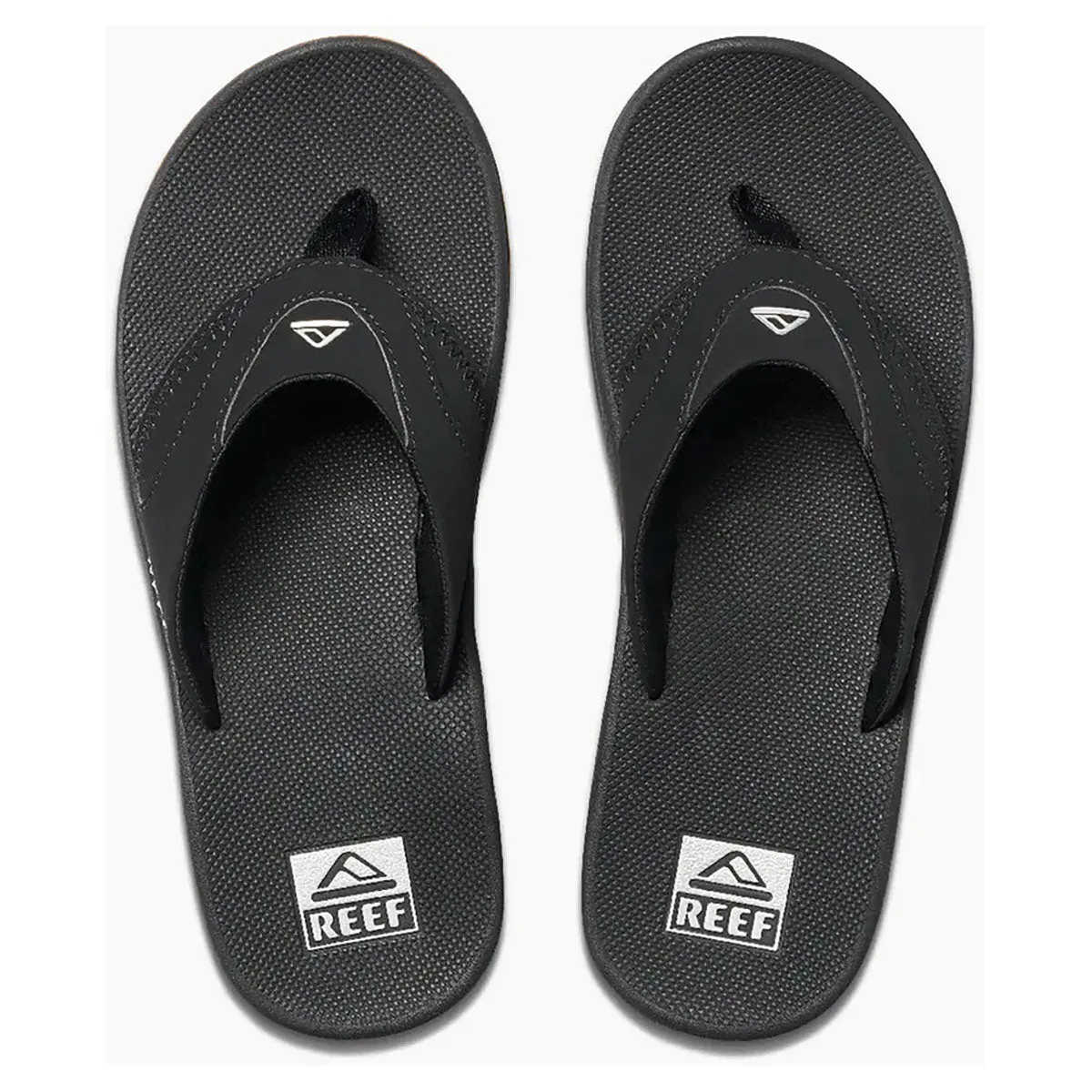 Reef Men's Fanning Flip Flops- Black / Silver