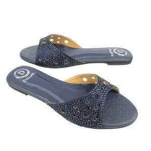 Reem Flats S207F - Navy Blue