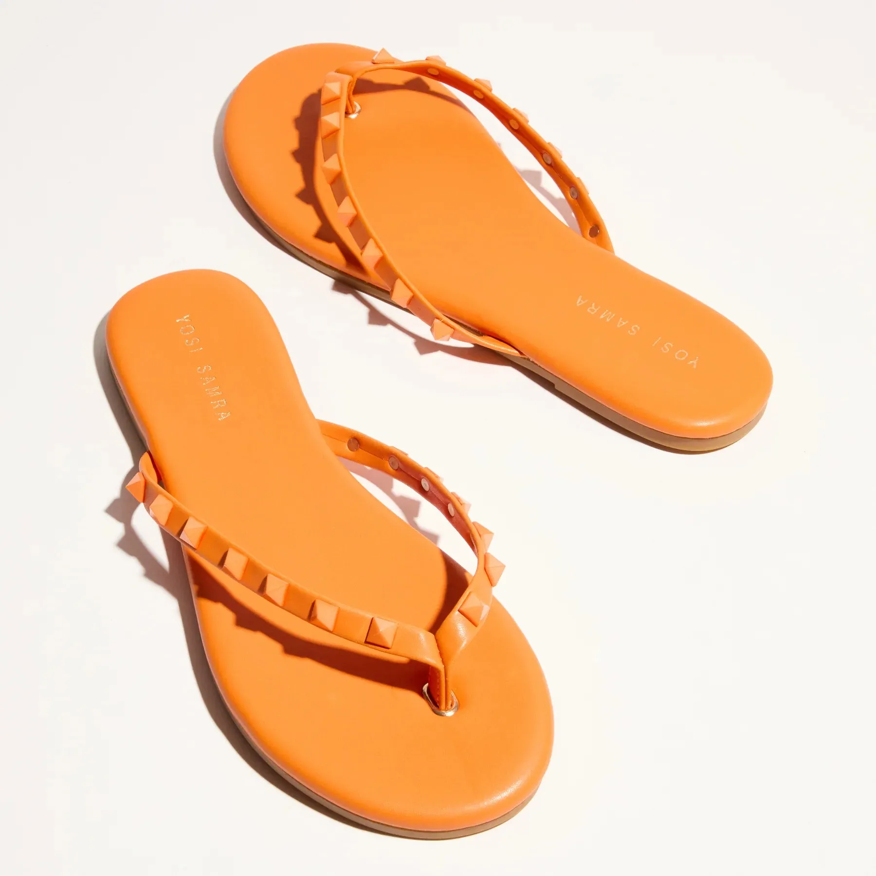 Rivngton Stud Flip Flop in Tangerine