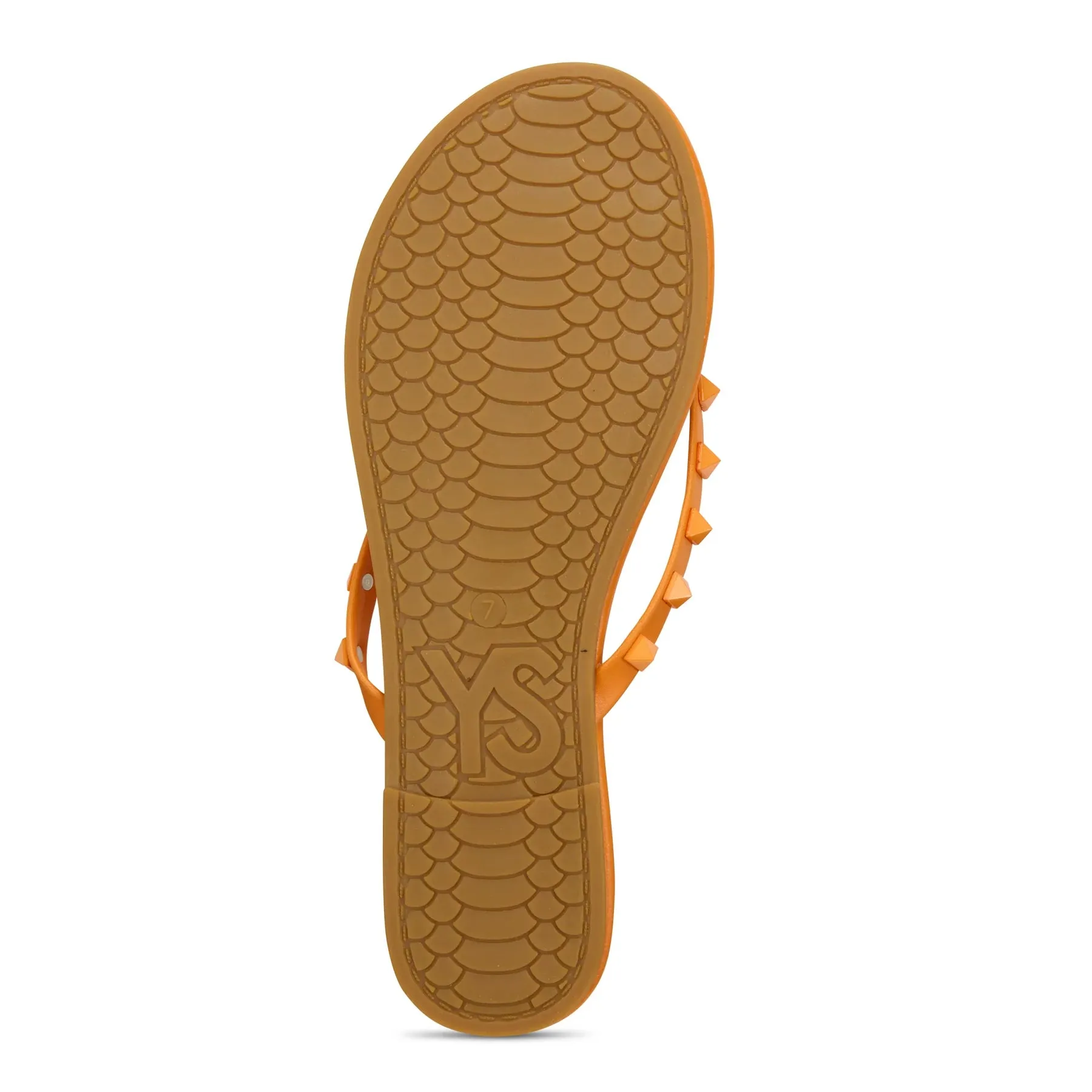 Rivngton Stud Flip Flop in Tangerine