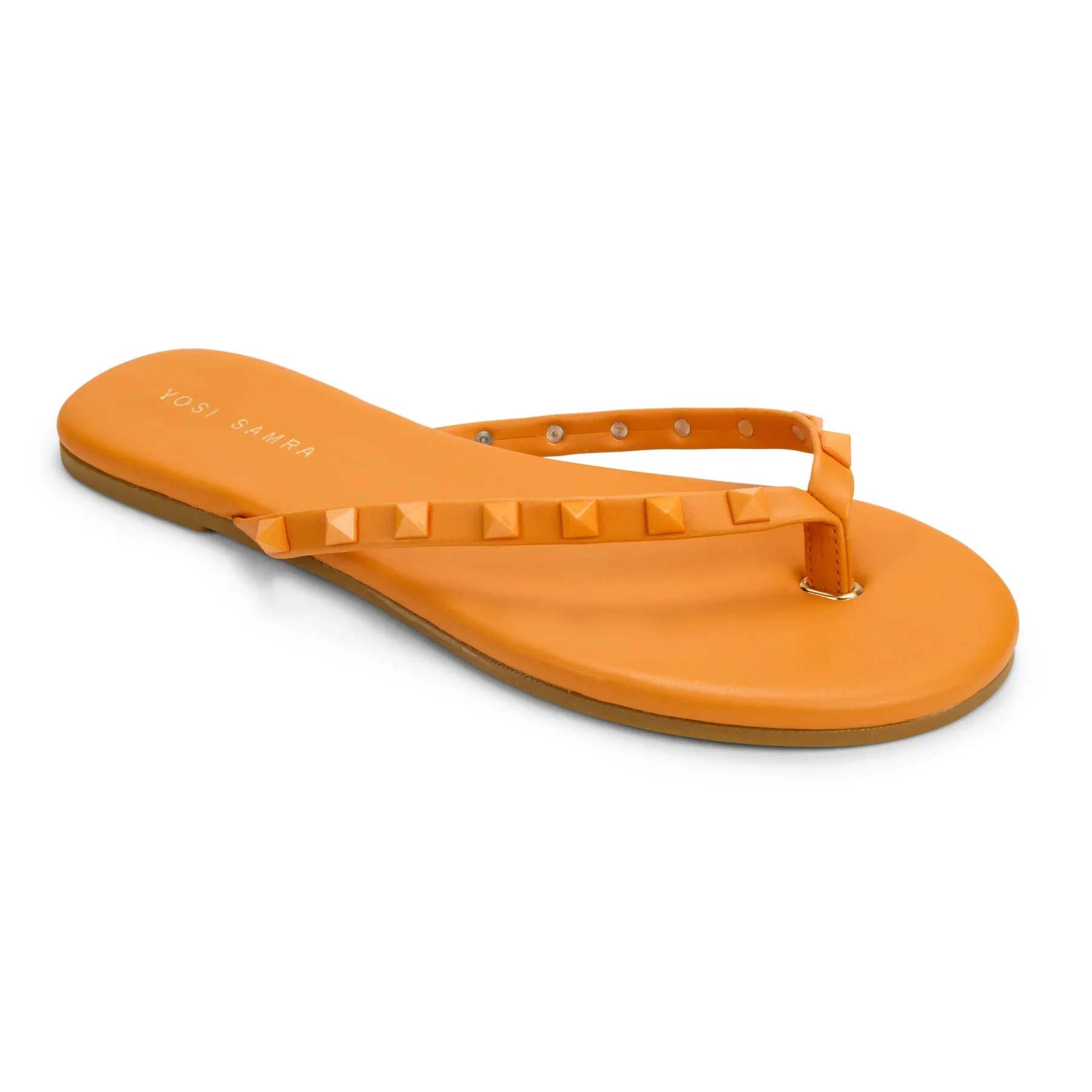 Rivngton Stud Flip Flop in Tangerine