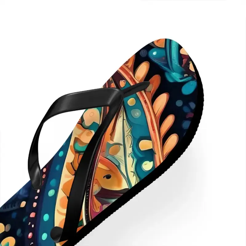 Rock Summer in Pink Paisley Unisex Flip Flops