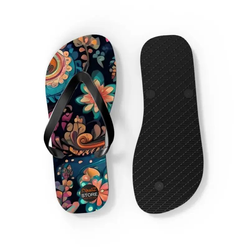 Rock Summer in Pink Paisley Unisex Flip Flops