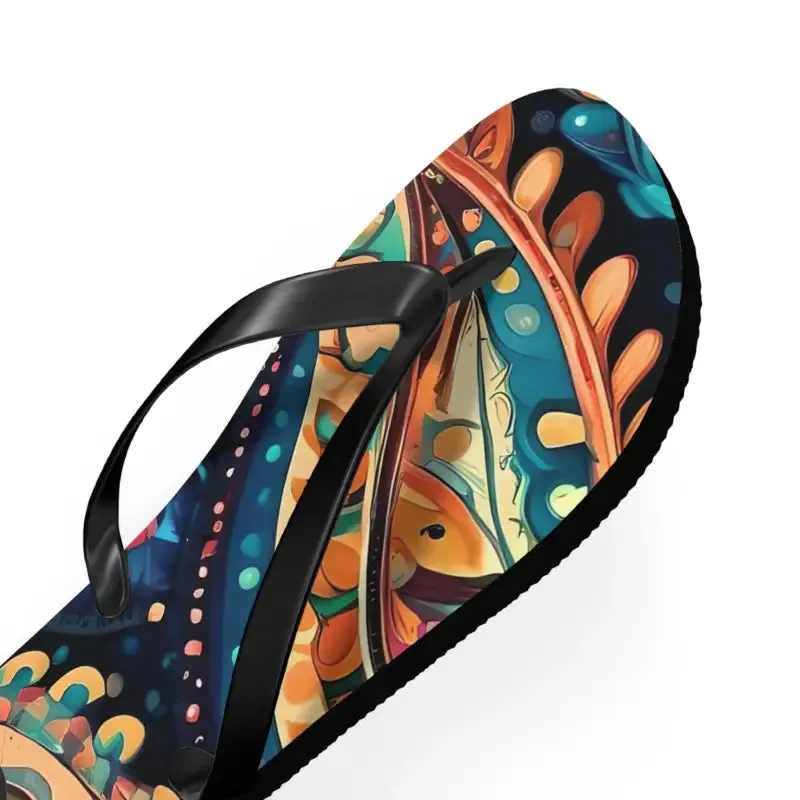 Rock Summer in Pink Paisley Unisex Flip Flops