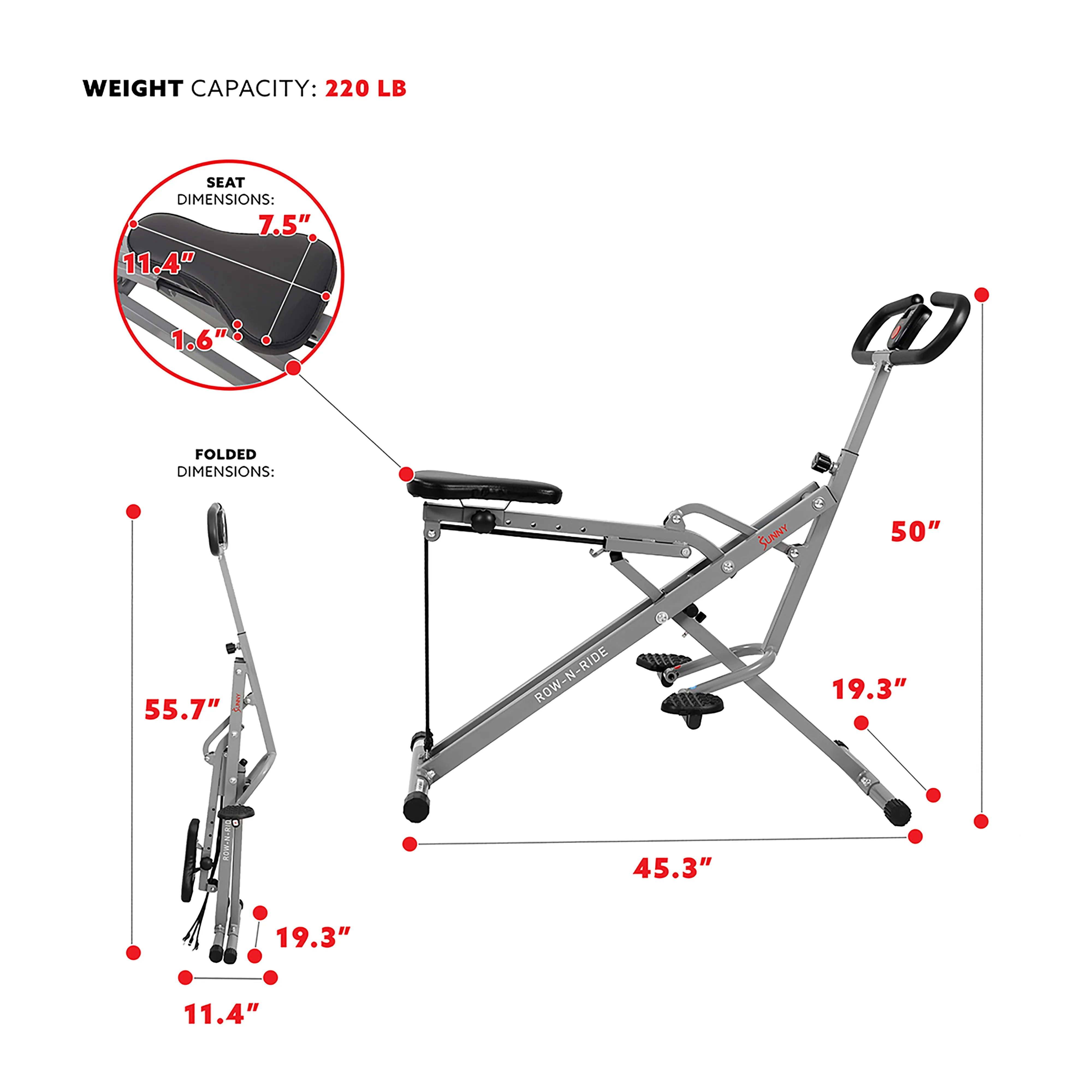 Rowing Machine Rower for Full Body Workout