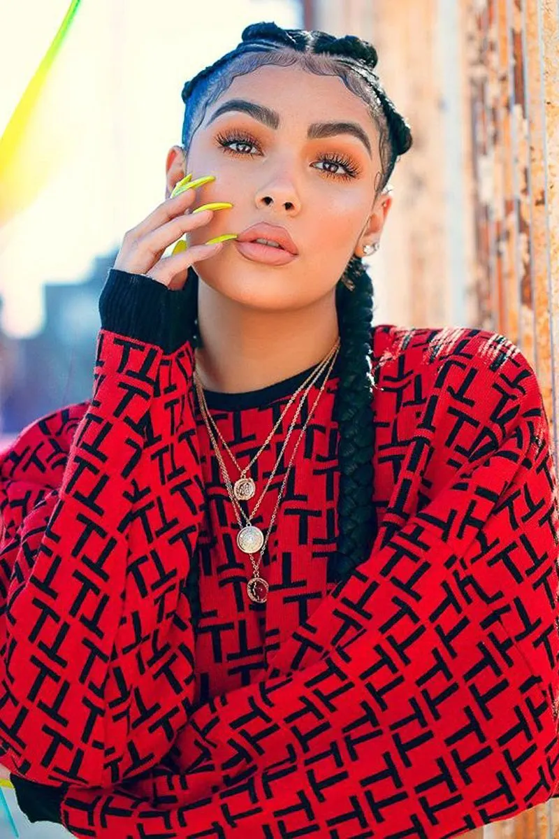 Rust Repeat Print Crop Jumper - Ryhanna
