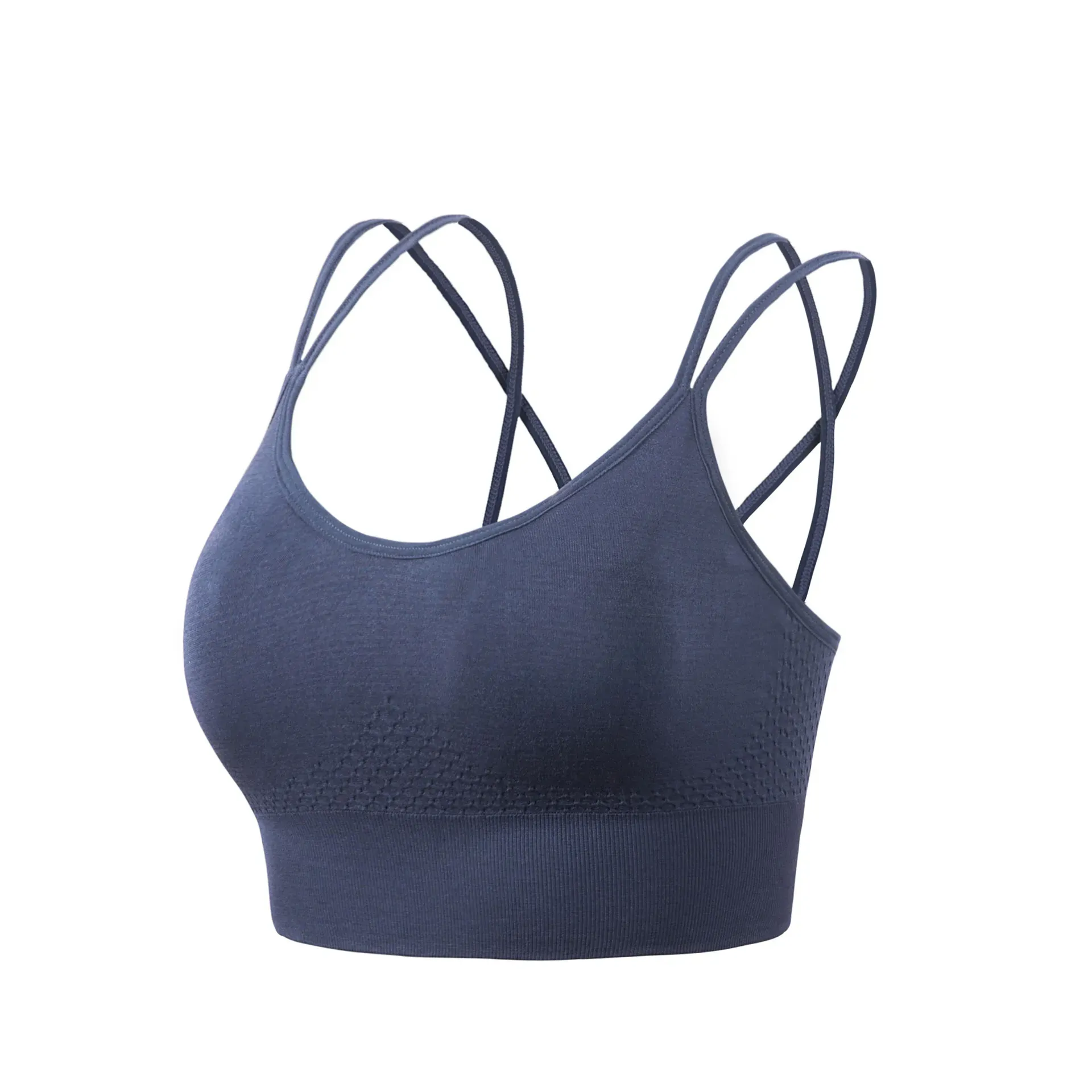Ryn Seamless Ribbed Strappy Longline Sports Bra