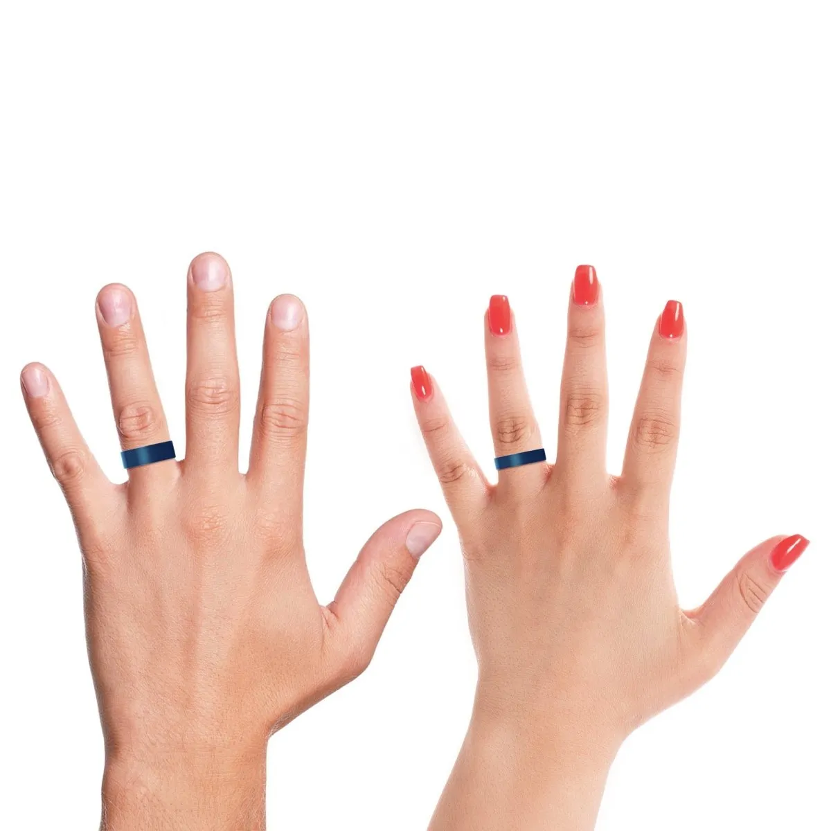RYSER | Orange Ring, Blue Tungsten Ring, Brushed, Flat