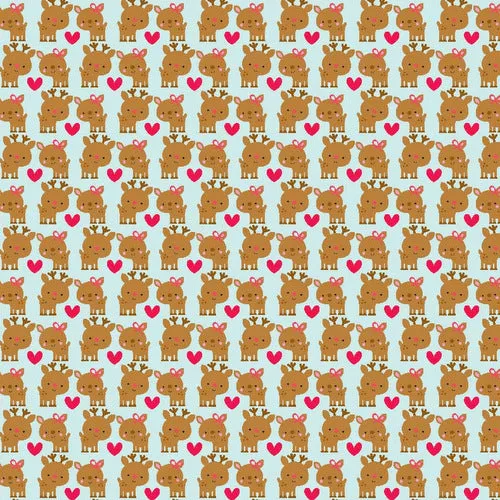 Santa Express Santa Deer on blue by Riley Blake