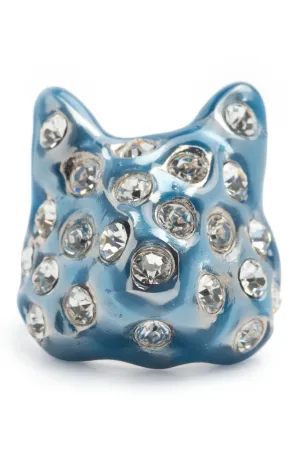 SEA BLUE PUFFY BUNNY RING