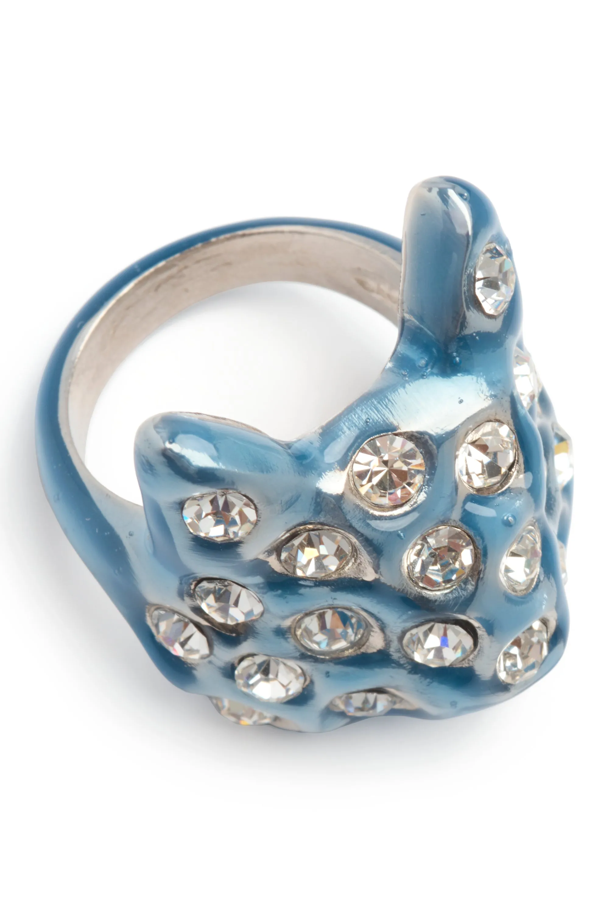 SEA BLUE PUFFY BUNNY RING