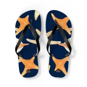 Seas the Day Unisex Starfish Flip Flops Summer Fun
