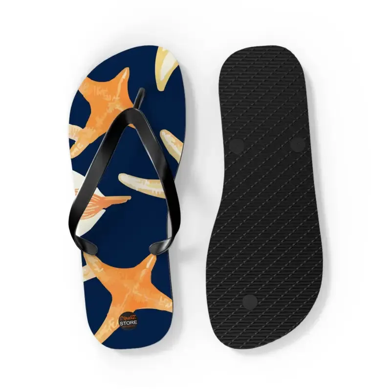 Seas the Day Unisex Starfish Flip Flops Summer Fun